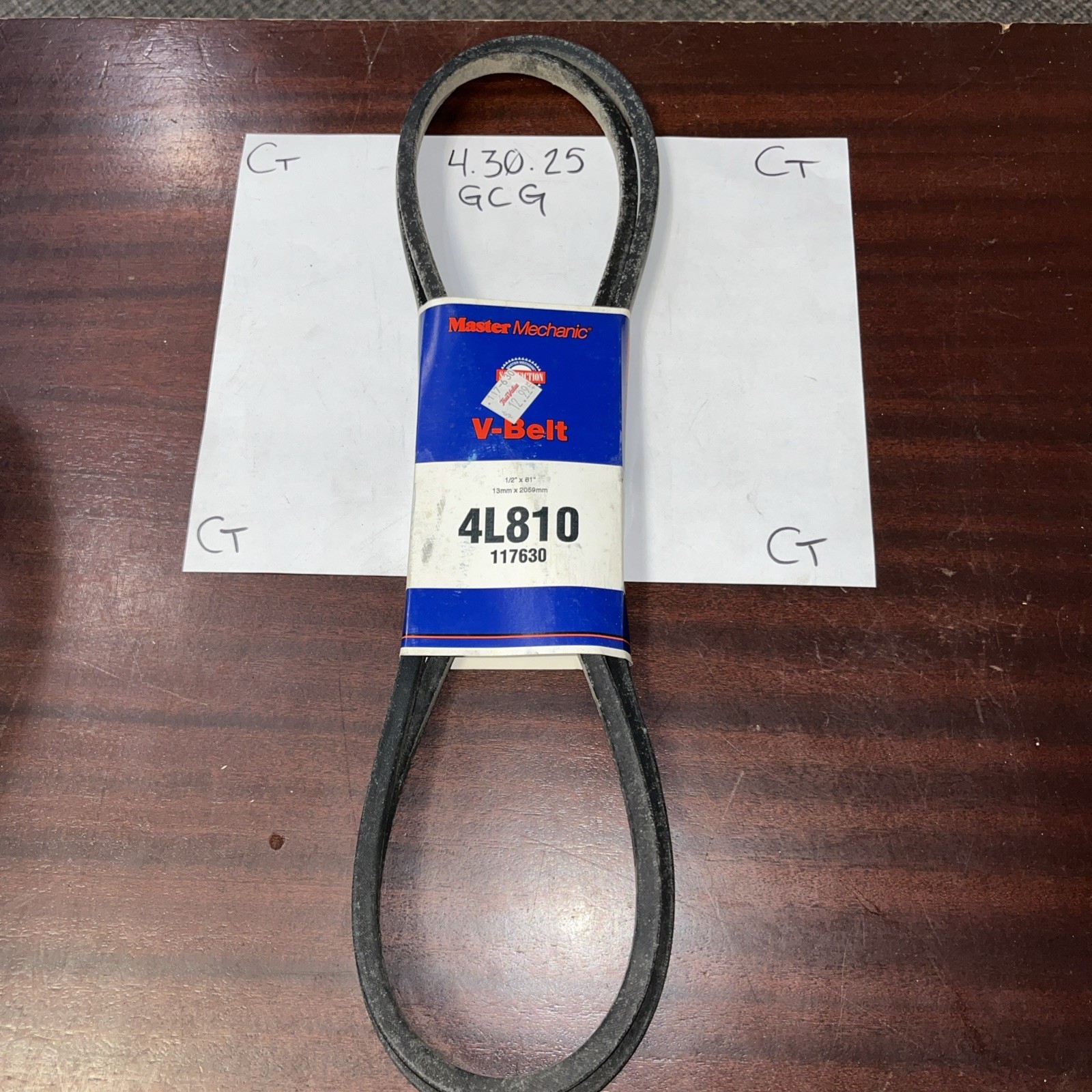 Master mechanic V belt 4L810