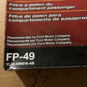 Motorcraft Cabin Air Filter FP-49 / Ford YL8Z-19N619-AB
