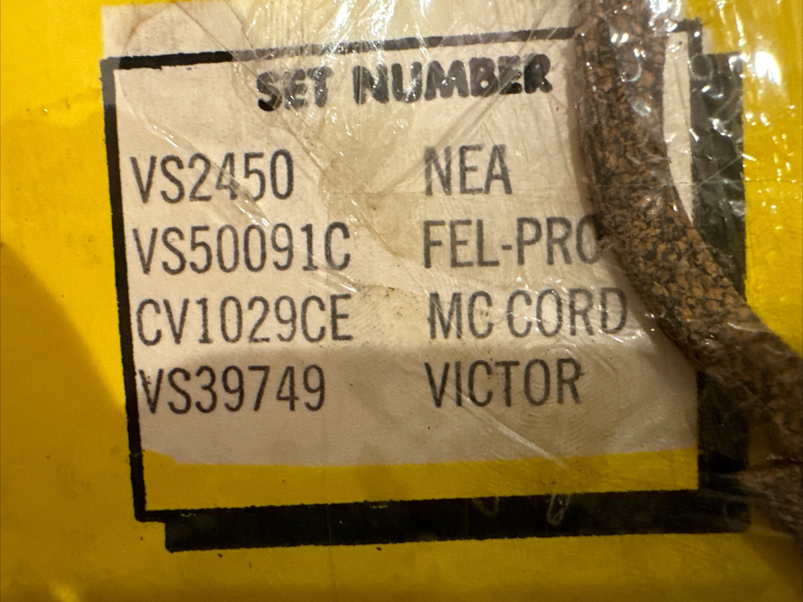 NEA Cork and Rubber Valve Cover Gasket VS 2450 - Image 3