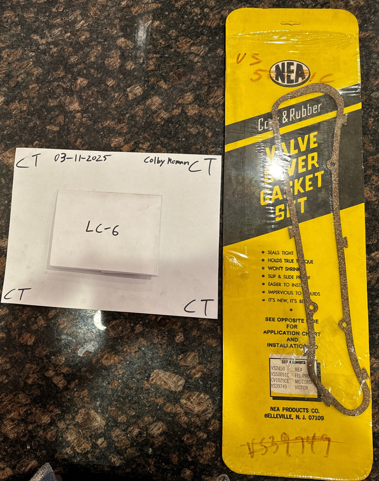 NEA Cork and Rubber Valve Cover Gasket VS 2450