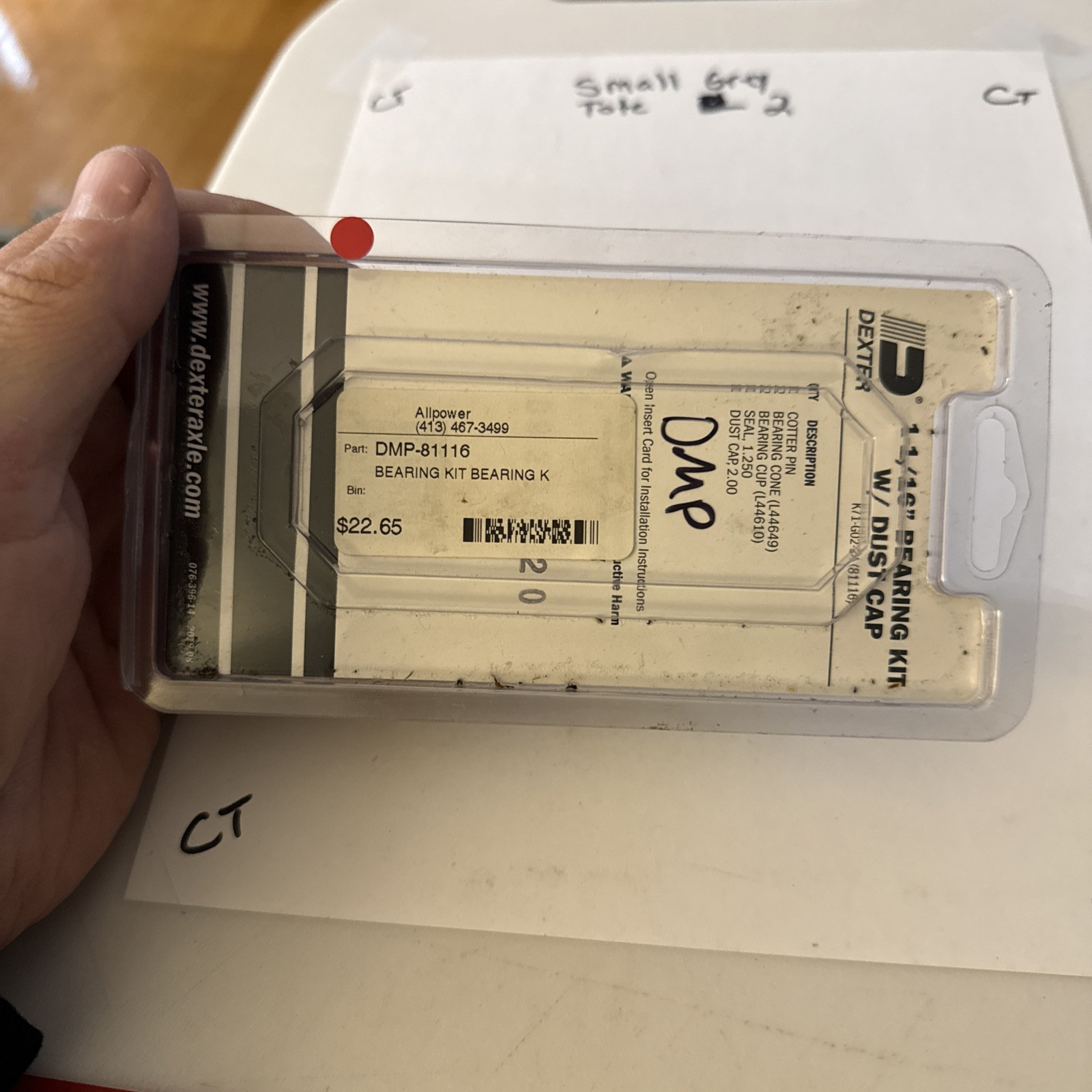 NEW Dexter Marine 1-1/16" Bearing Kit w/ Dust Cap 81116 B14 - Image 4