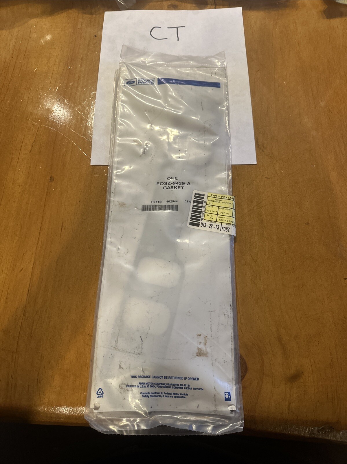 NEW Ford Genuine OEM -Engine Intake Manifold Gasket FOSZ 9439a,F0SZ 9439a