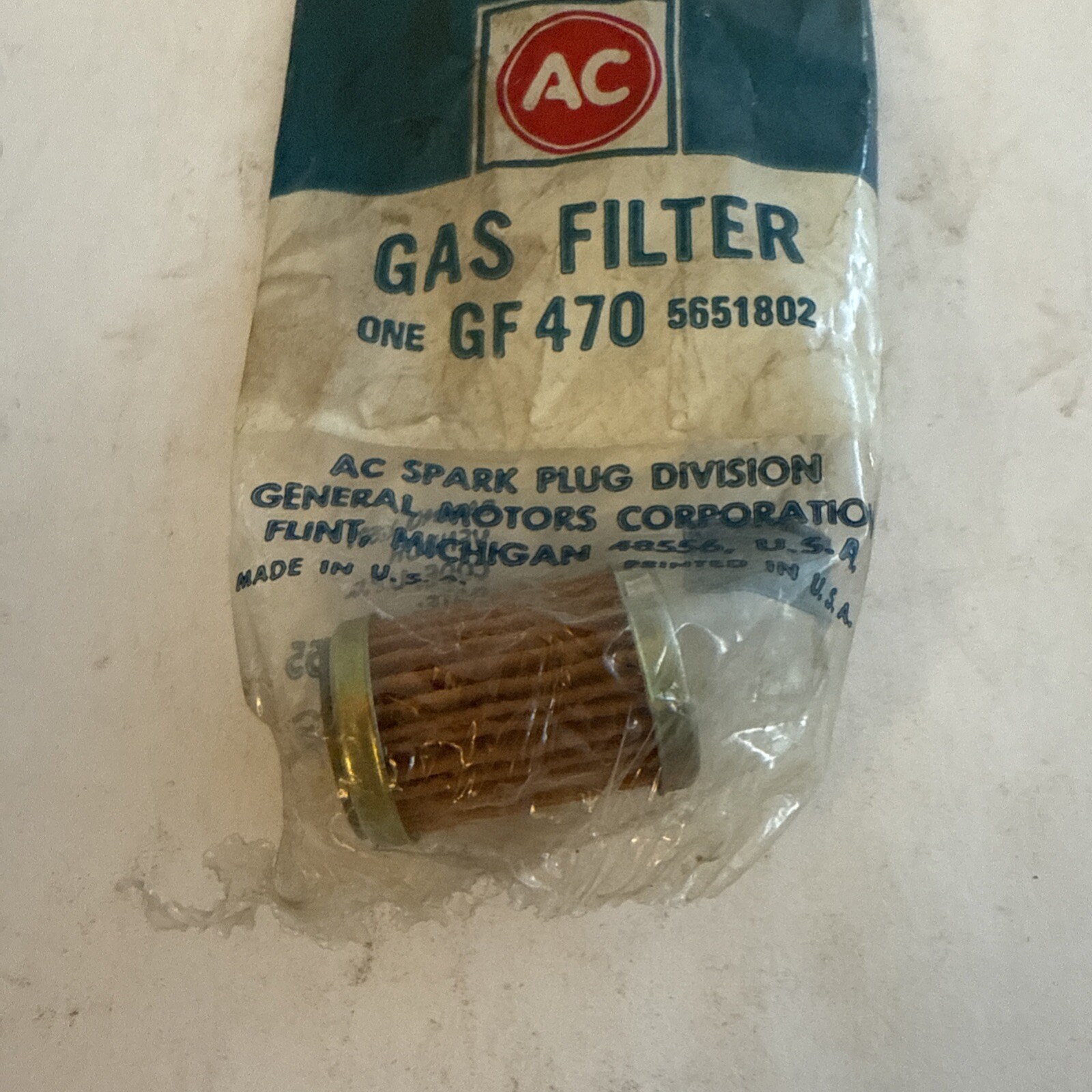 NEW Genuine AC Delco NOS Fuel Gas Filter 5651802 GF470 - Image 3