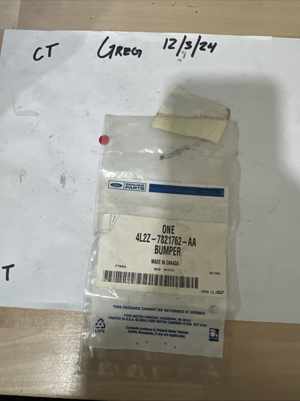 NEW NOS Ford 4L2Z-7821762-AA Bumper