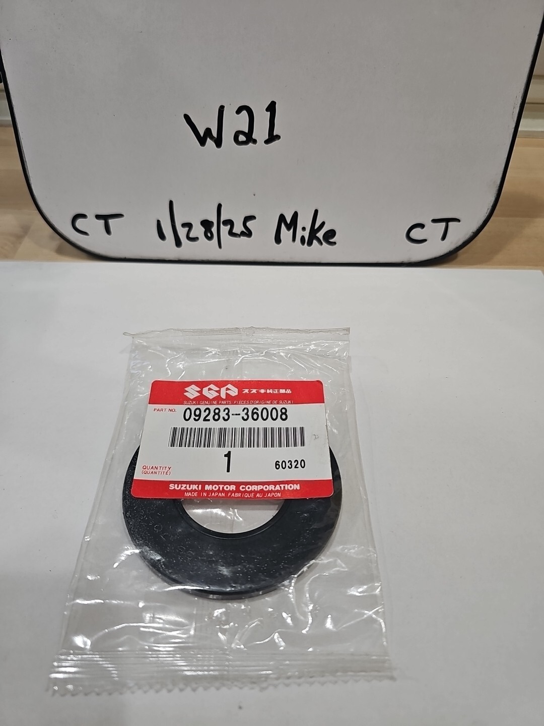 NEW OEM Suzuki Drive Shaft Oil Seal, GSXR600/750, GSXR1000, 09283-36008