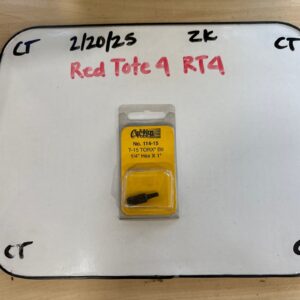 NEW Torx T-15 Bit, 1/4" Hex Drive Hex, USA, CAL-VAN # 114-15