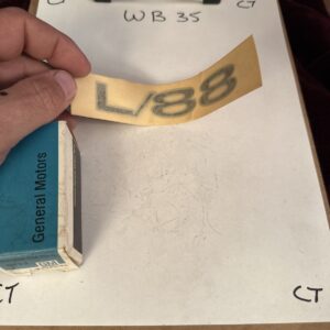 NOS 1967 1968-1969 Corvette C3 L-88 L88 427 Decal Stickers (2) 67 68 69 hood c2