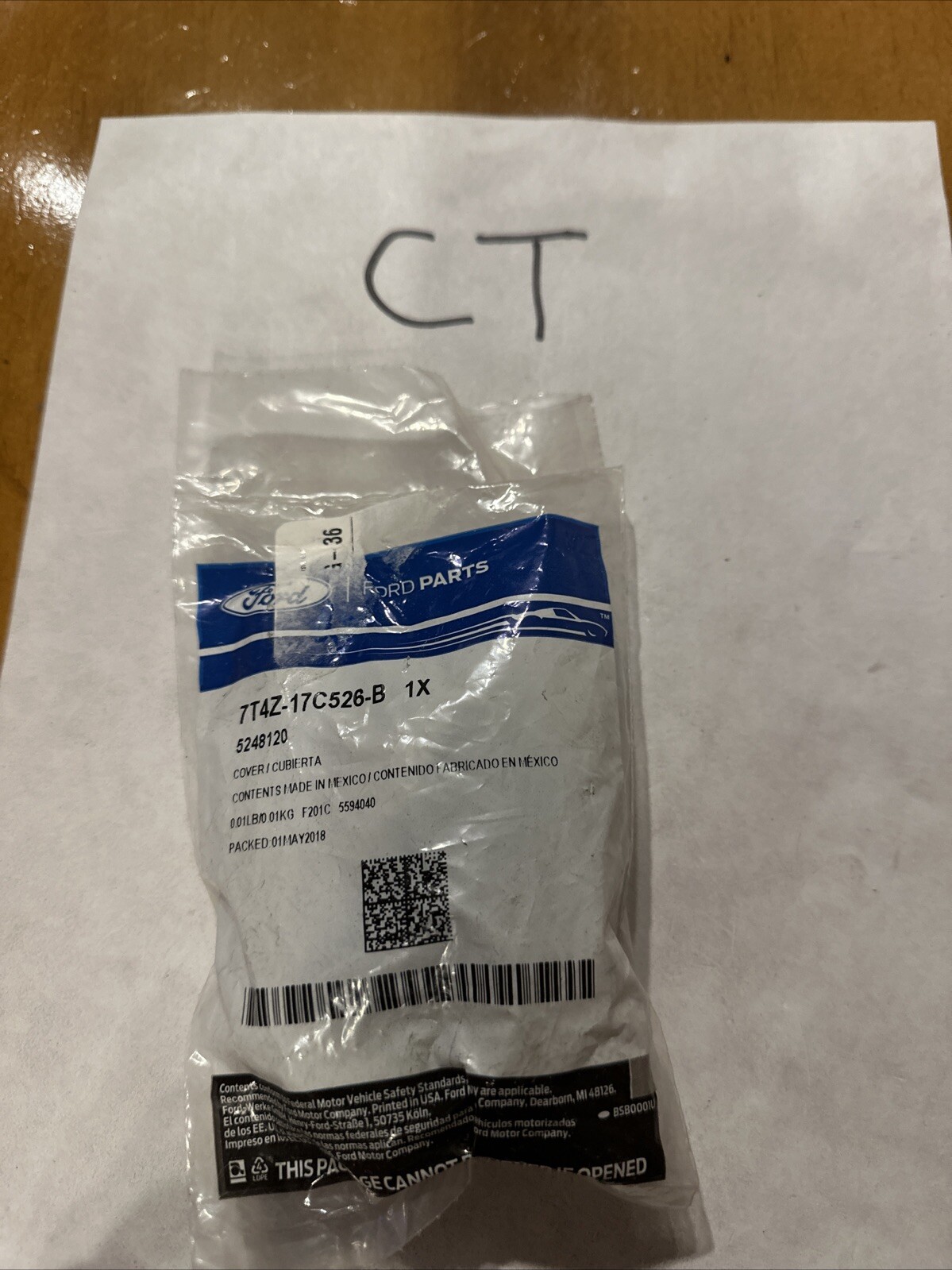 *NOS* Genuine Ford Cover 7T4Z17C526B / 7T4Z-17C526-B OEM Made in Mexico