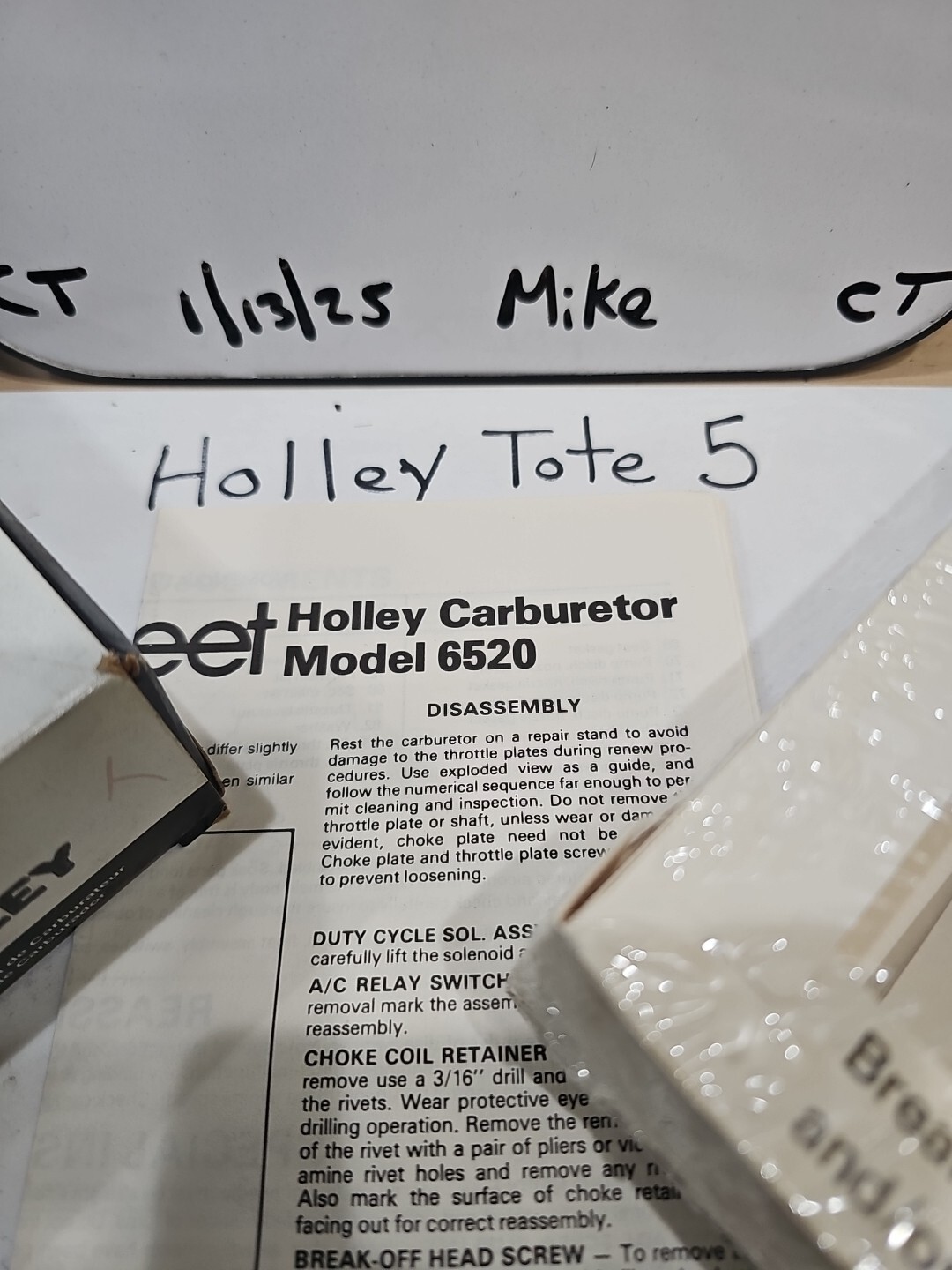 NOS HOLLEY RENEW CARBURATOR KIT 3-1287 For Holley 6520 - Image 4