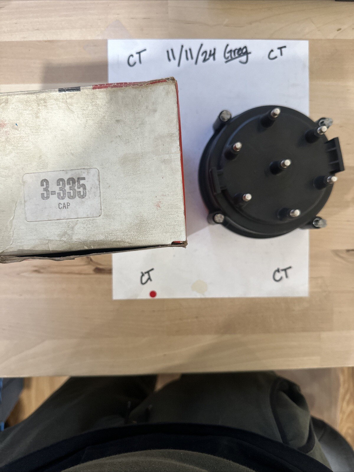 N.O.S. Mighty 3-335 Ignition Distributor Cap, GM L-6 engine 1975-1978 1880042