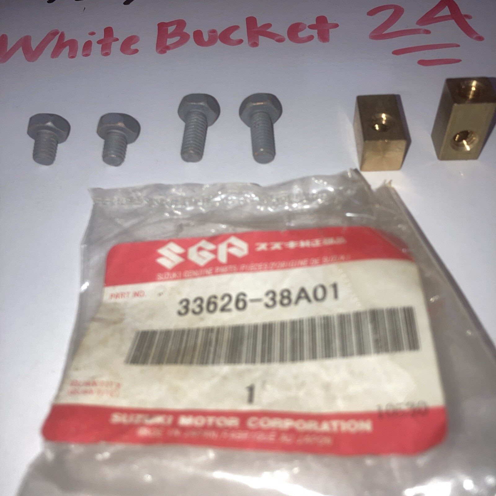 NOS Suzuki OEM Battery Terminal Bolt Set 86-87 VS700 VS750 VS800 33626-38A01 - Image 3