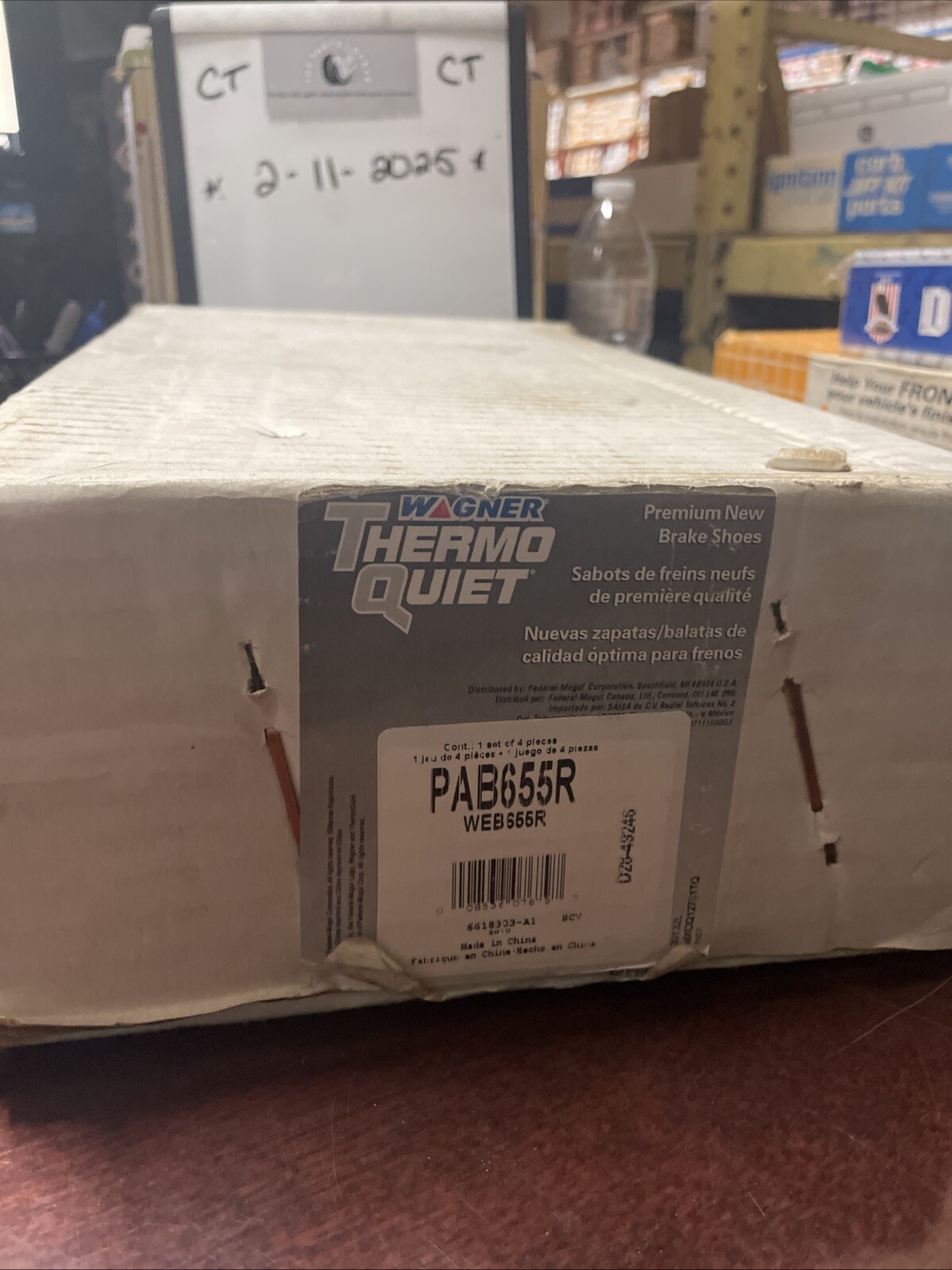 NOS Wagner PAB655R Drum Brake Shoe (factory Sealed Box)