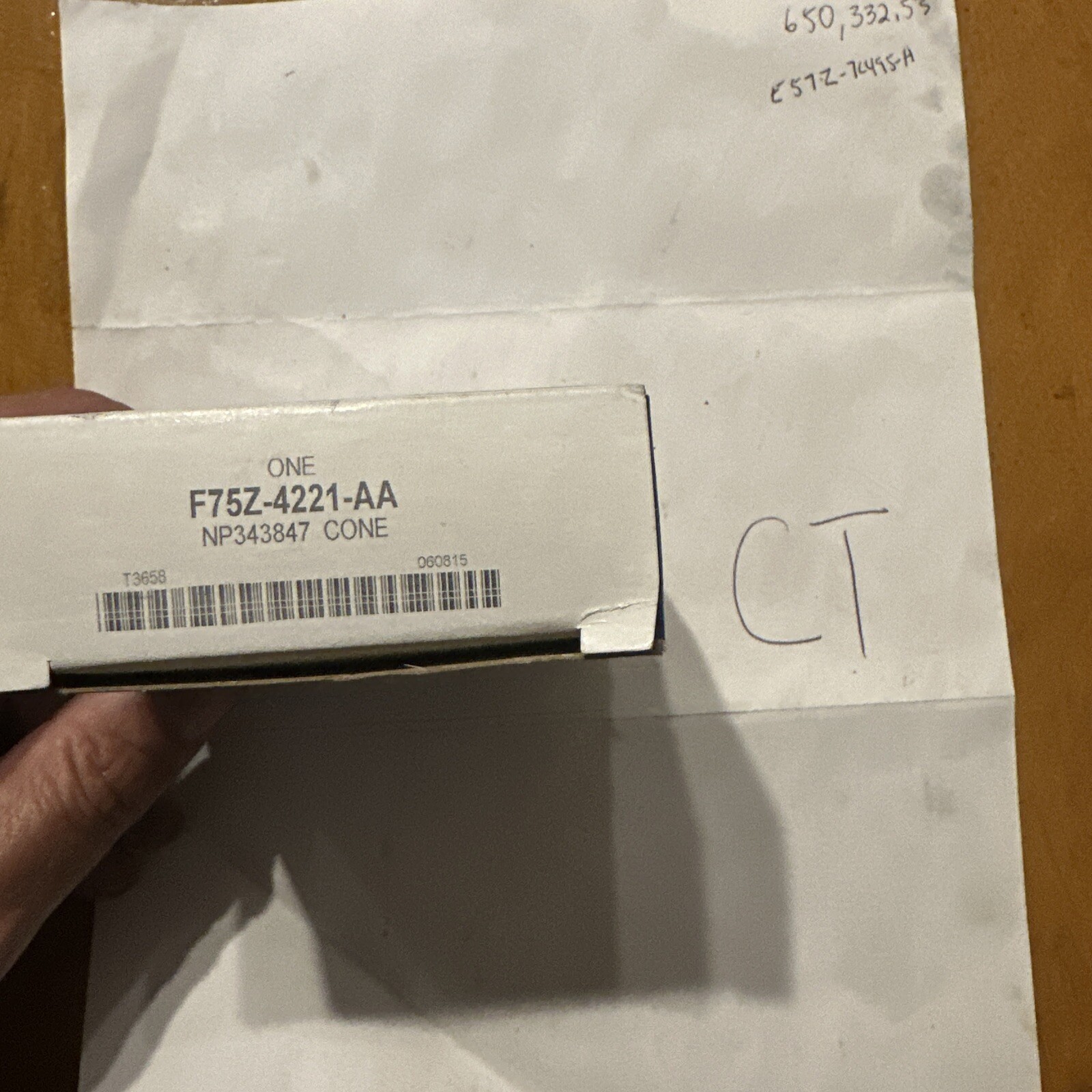 New Ford Genuine Part F75Z-4221-AA Cone bearing (NP343847)