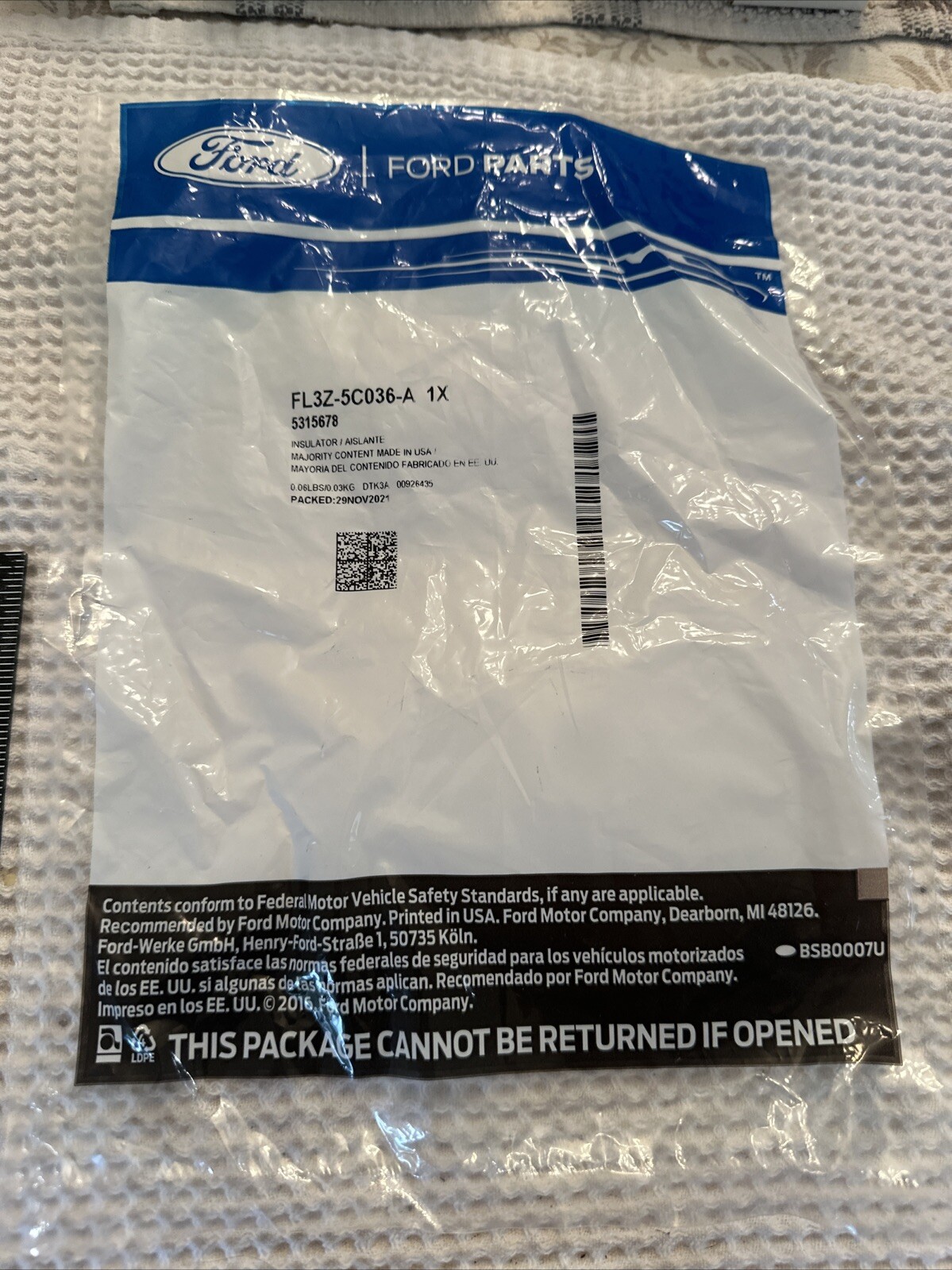 New Ford OEM Insulator FL3Z-5C036-A