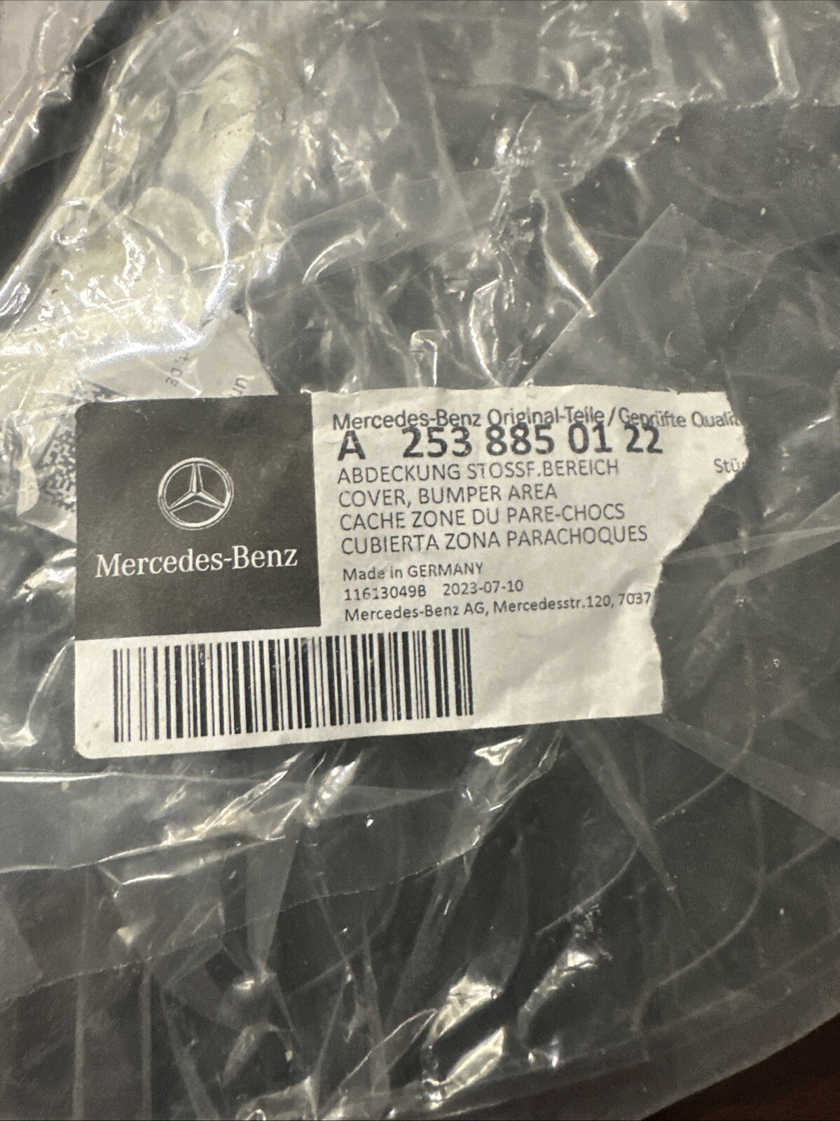 New Genuine Mercedes-Benz GLC X253 Front Bumper Lower Grill Left A2538850122 OEM - Image 3