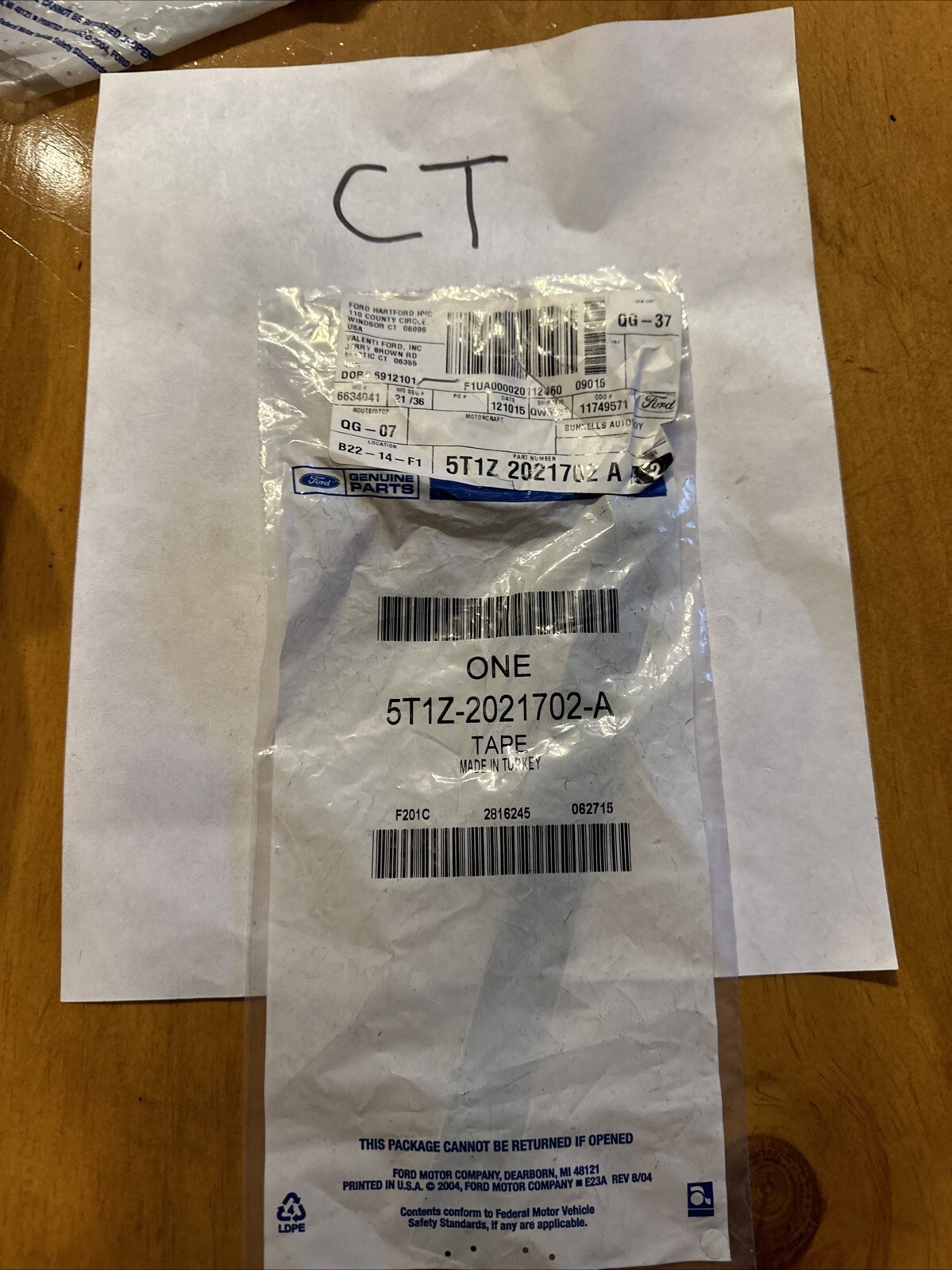 New Genuine OEM Ford 5T1Z-2021702-A Rear Bumper Tape Right 5T1Z2021702A Qty of 2