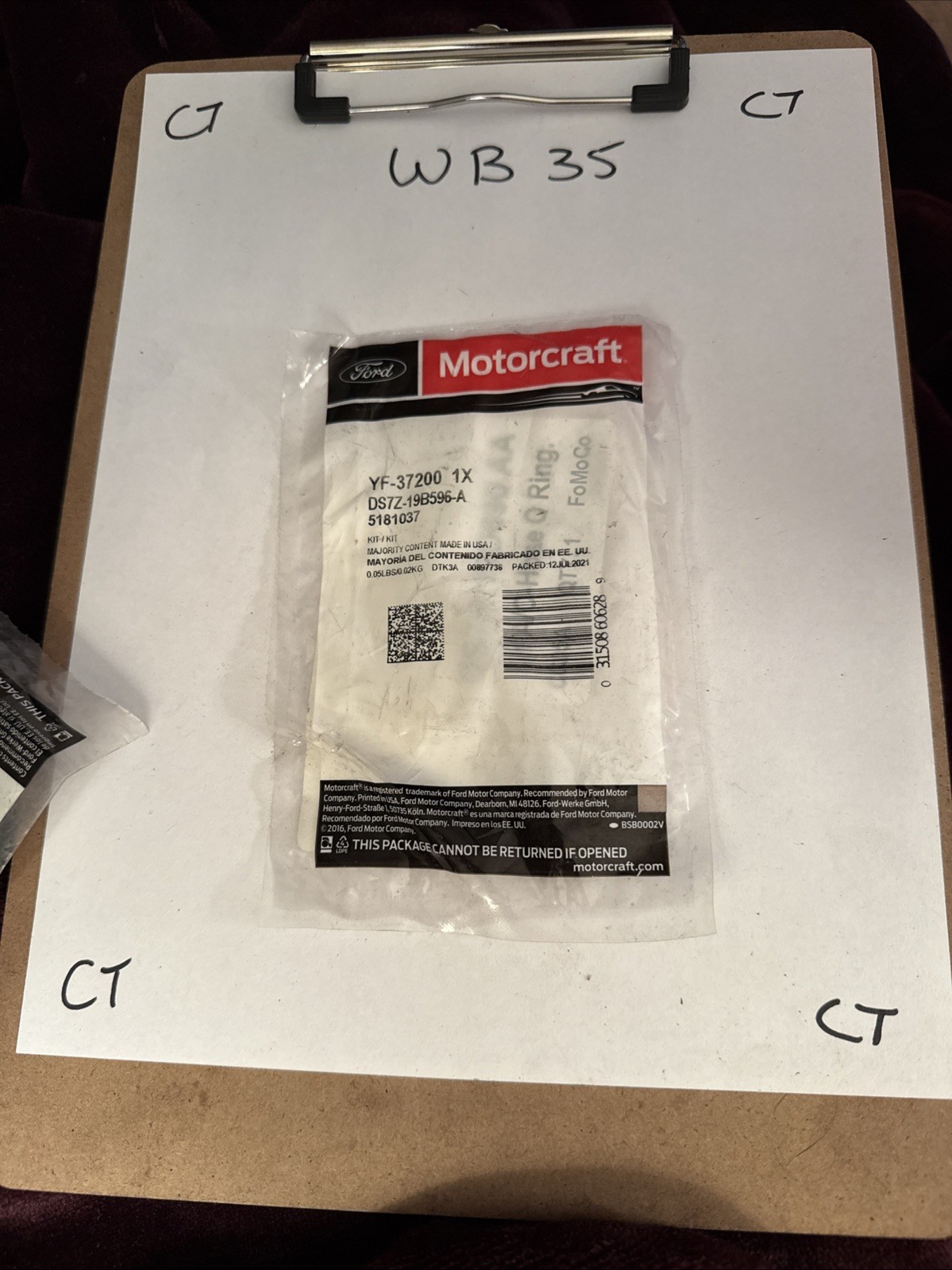 New Motorcraft Ford AC A/C O-RINGS YF-37200 DS7Z-19B596-A