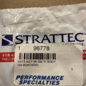OEM # 26038360 # 596778 GM General Motors OEM new VATS # 8 KEY BLANK
