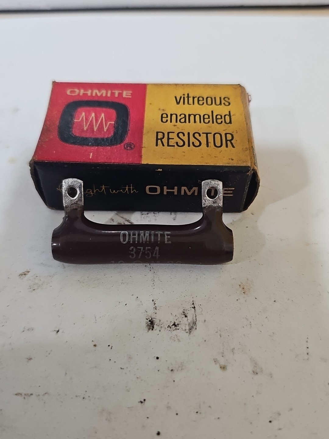 Ohmite 3754, 10 ohm, 12 watt, vitreous enameled fixed resistor - Image 3