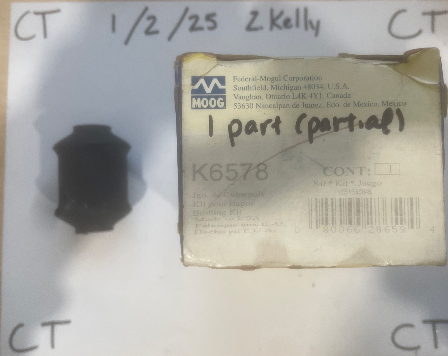 (PARTIAL) Suspension Control Arm Bushing Kit Moog K6578