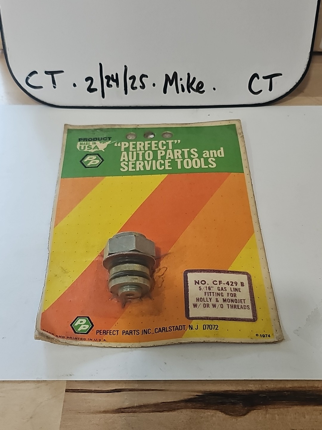 Perfect Parts ⅞" x ⁵⁄₁₆" Holly/Monojet Fuel Inlet Thread Bypass Fitting CF-429 B - Image 3