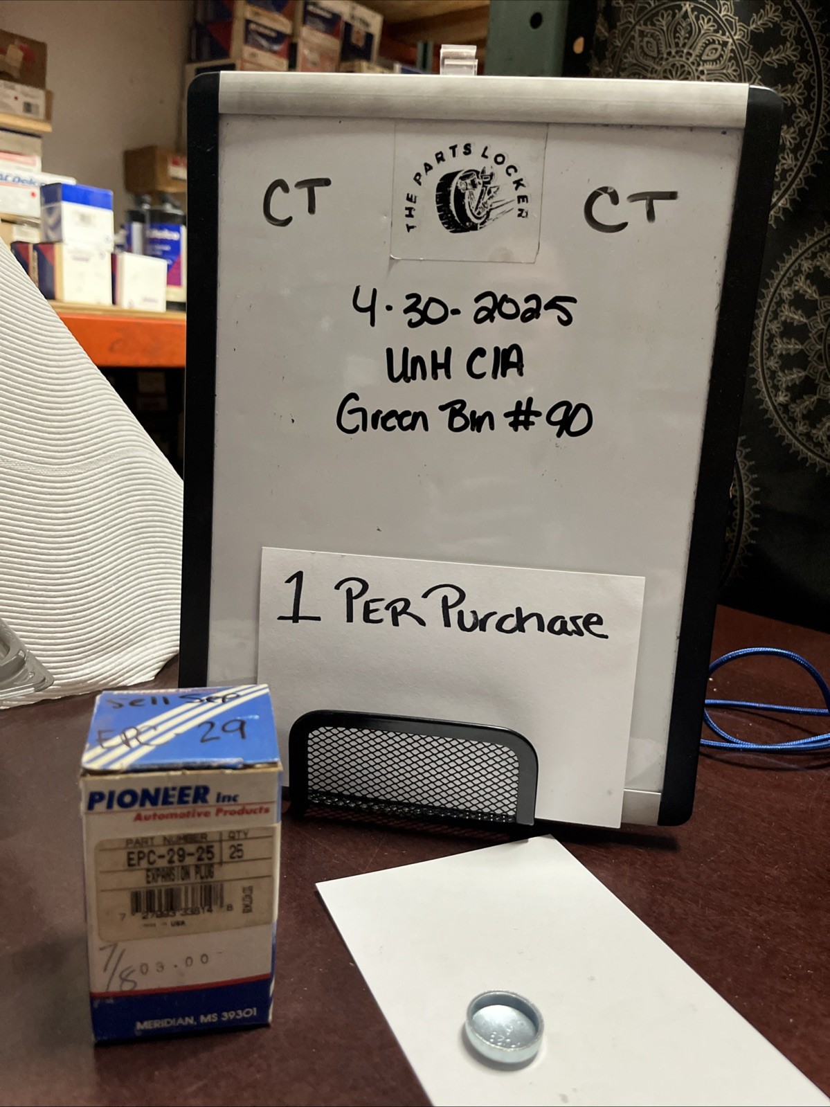 Pioneer Freeze Plug Expansion Plug EPC-29-B-10 Sold Individually