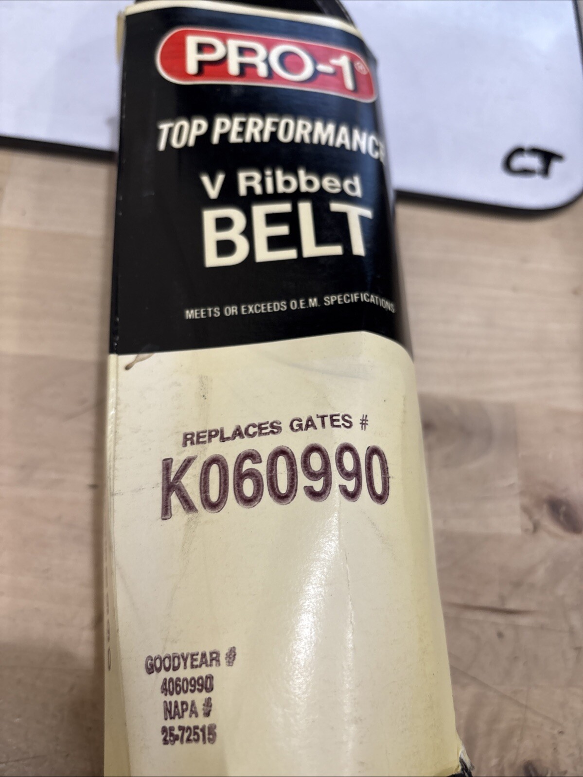 Pro-1 V Ribbed Serpentine Belt Replaces Dayco 5060990 & K060990 - Image 3