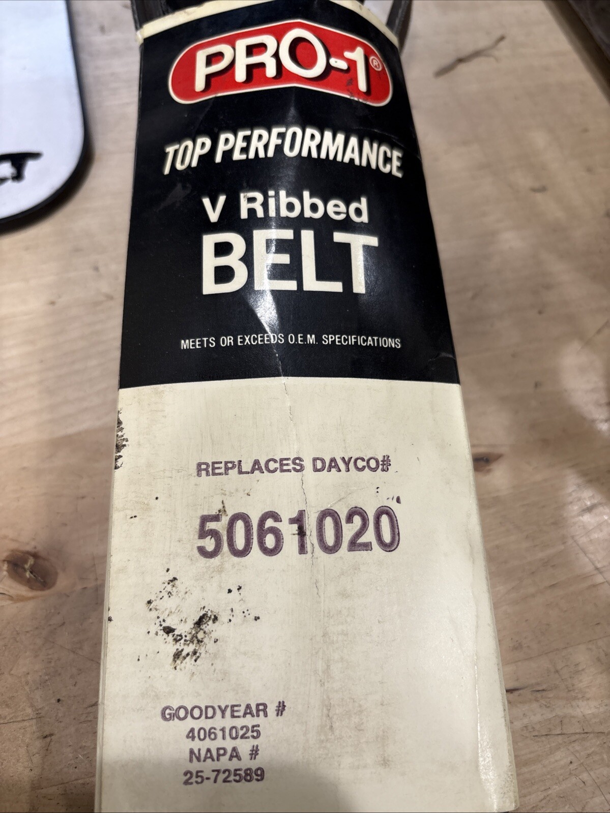 Pro-1 V Ribbed Serpentine Belt Replaces Dayco 5061020 & K061020 - Image 3