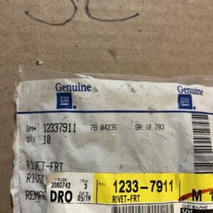 QTY 10 NEW GENUINE GM 12337911 RIVET, FRONT SIDE DOOR WINDOW REGULATOR 1988-2005