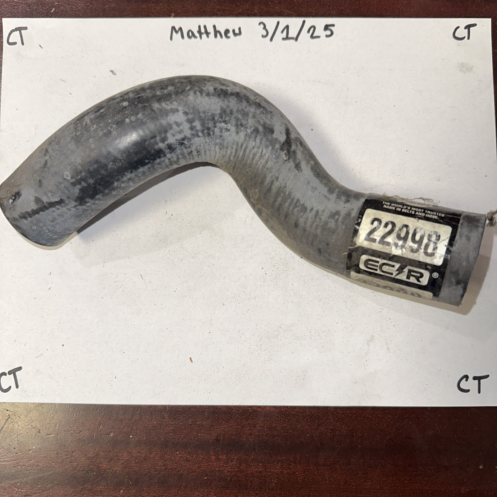 Radiator Coolant Hose-Molded Coolant Hose Lower Gates 22998