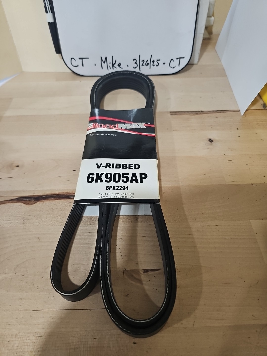 Roadmax 6K905AP V-Ribbed Serpentine Belt - Image 3