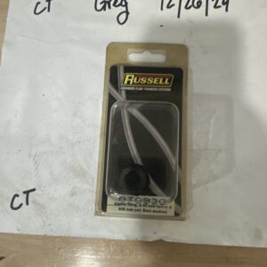 Russell 670930 Adapter fitting.-8 AN male flare to-6 SAE male port. Black anodiz