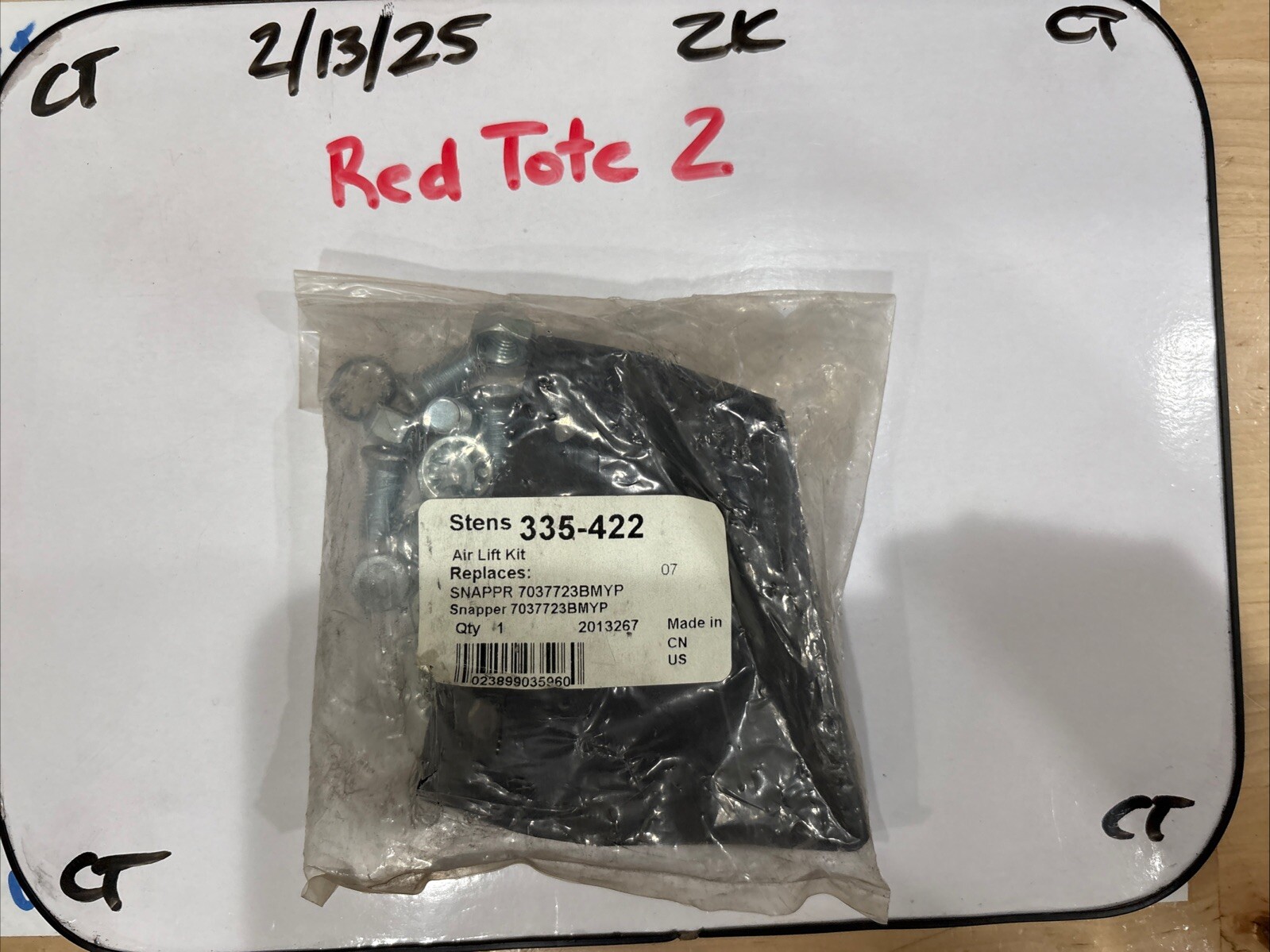 STENS 335-422 MOWER BLADE AIR LIFT KIT. REPLACES SNAPPER 7037723 NEW PART H-63