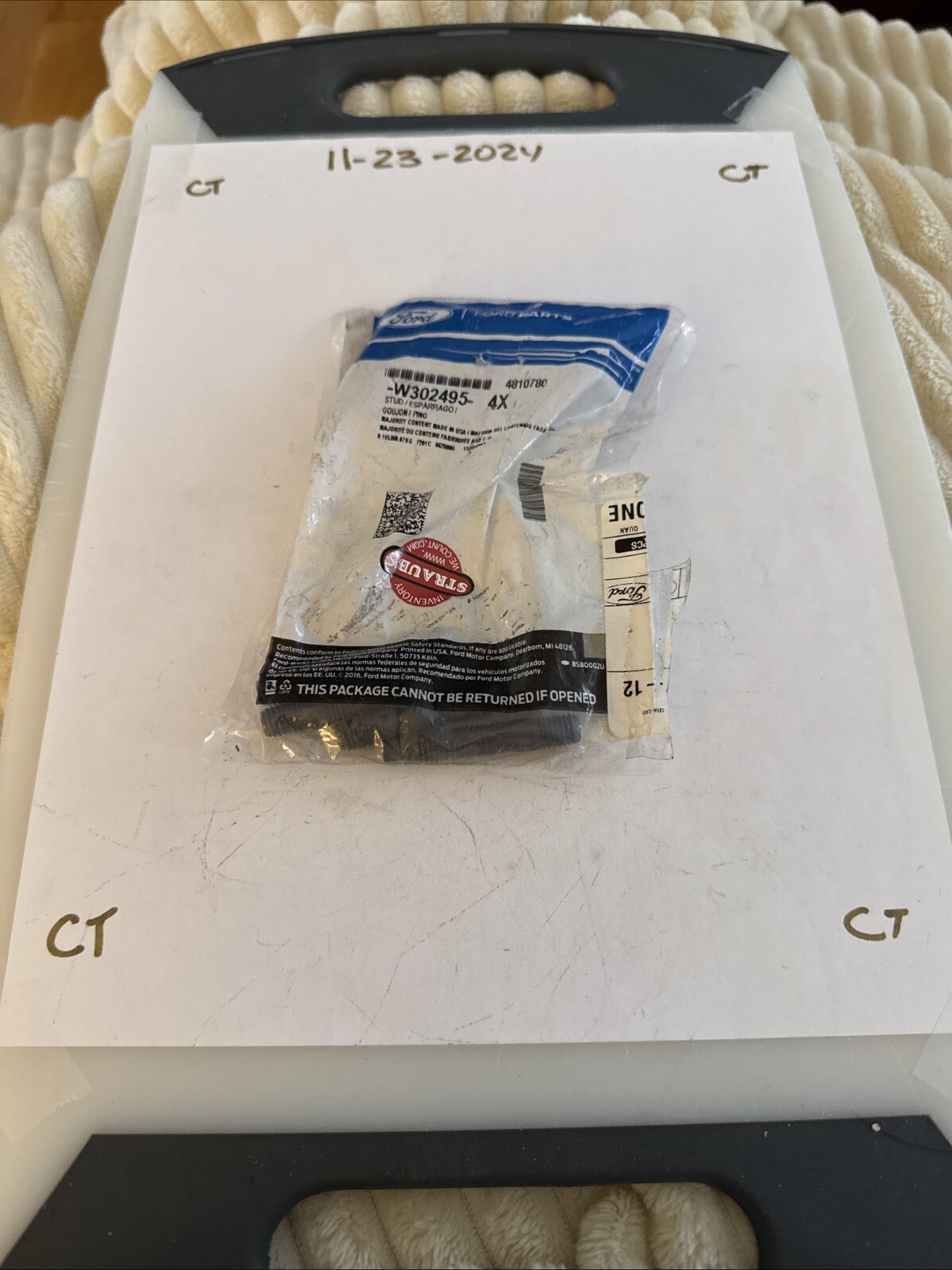 STUD Bolts 4 Manifold OEM FORD W302495 Fits Many Applications J5