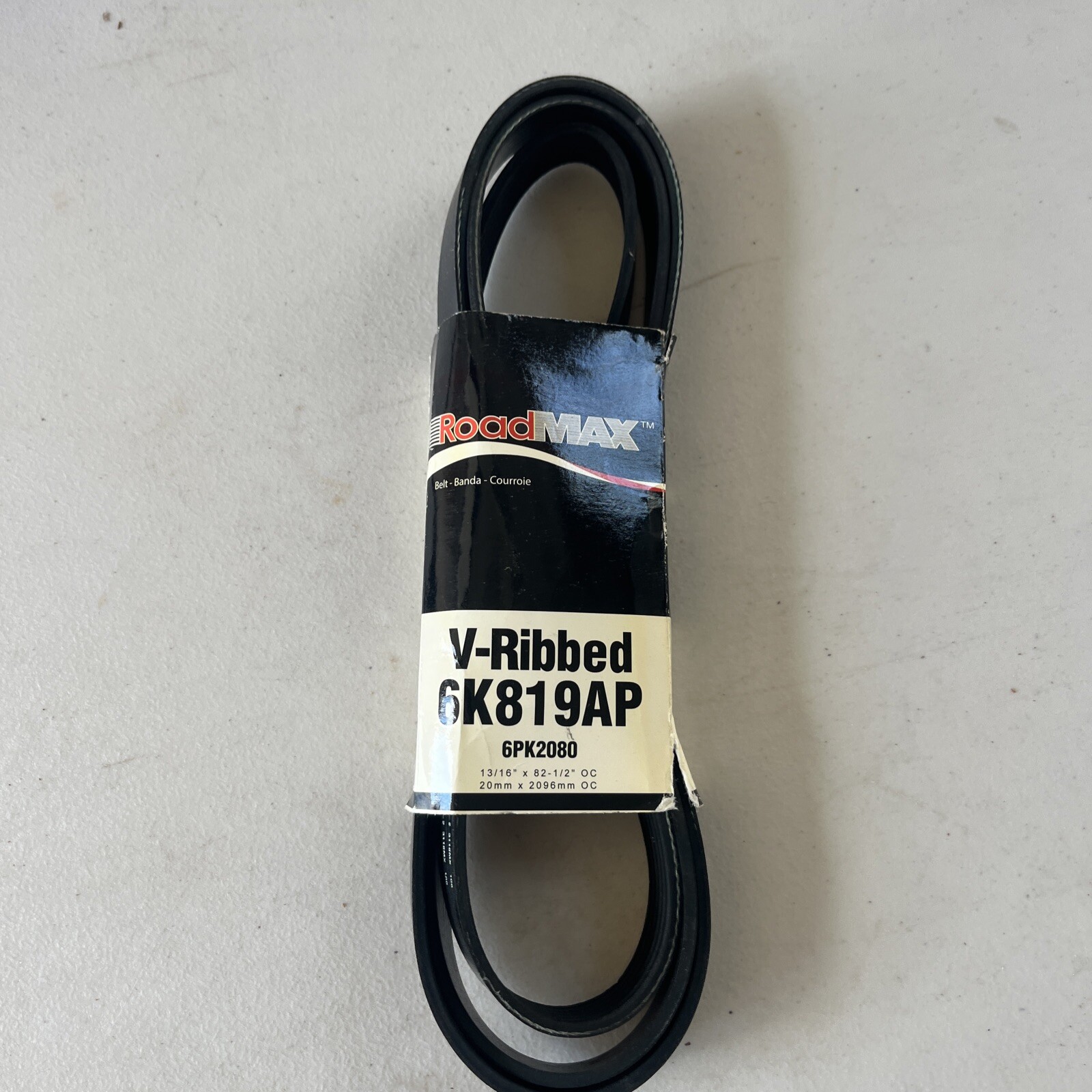 Serpentine Belt-Automotive V-Ribbed Belt(Standard) Roadmax 6K819AP