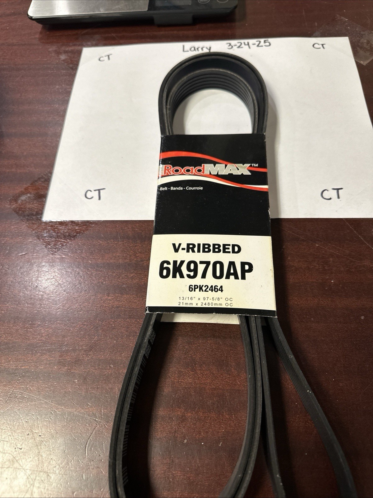 Serpentine Belt-Automotive V-Ribbed Belt(Standard) Roadmax 6K970AP