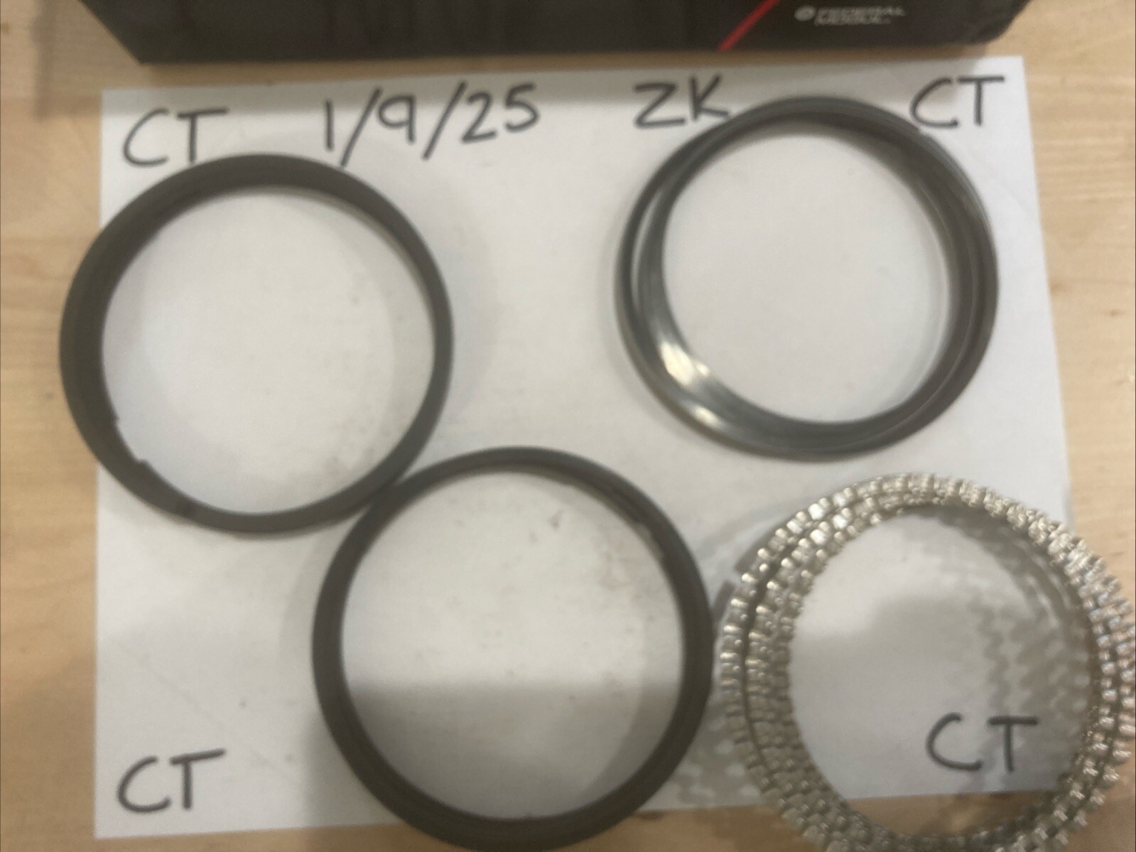 Speed Pro E251K Standard SBC Chevy 350 383 Moly Piston Rings STD 4.000 Bore 4" - Image 3