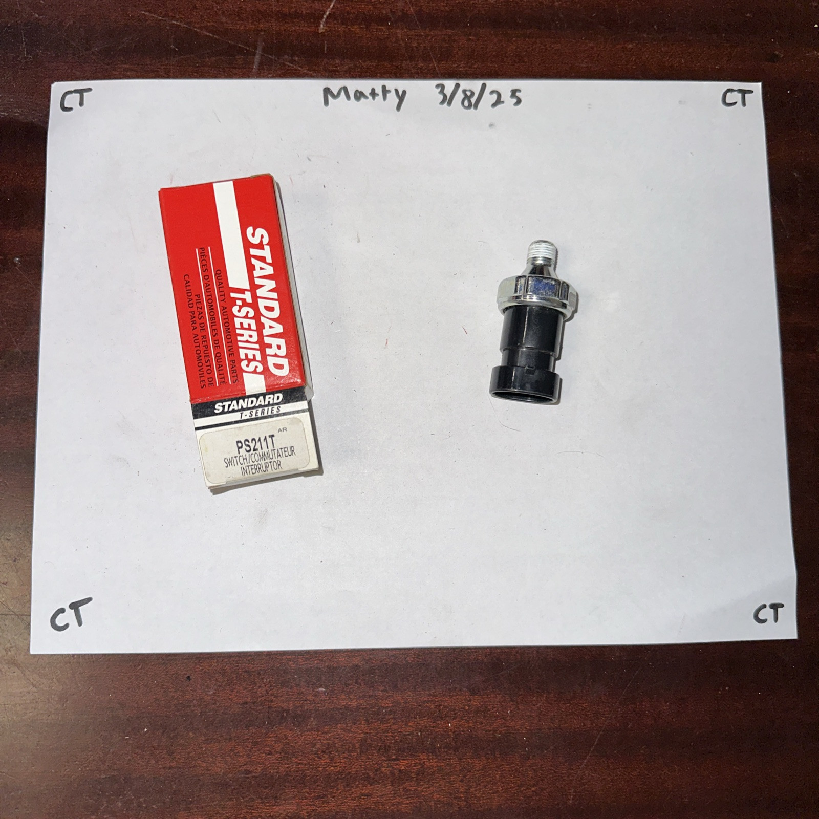 Standard Ignition Engine Oil Pressure Switch PS-211