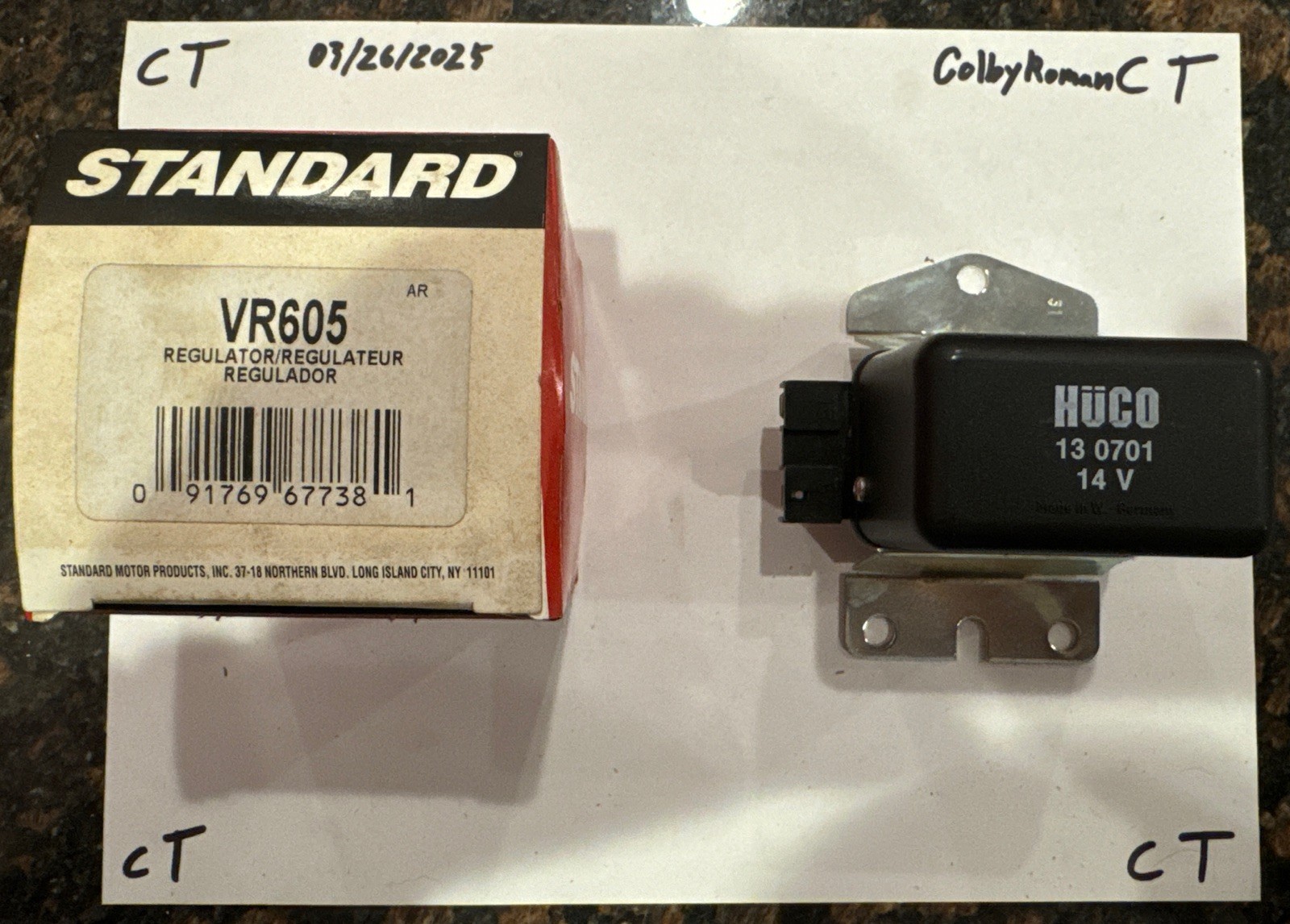 Standard Motor Products VR-605 Voltage Regulator For 68-75 Fiat 124