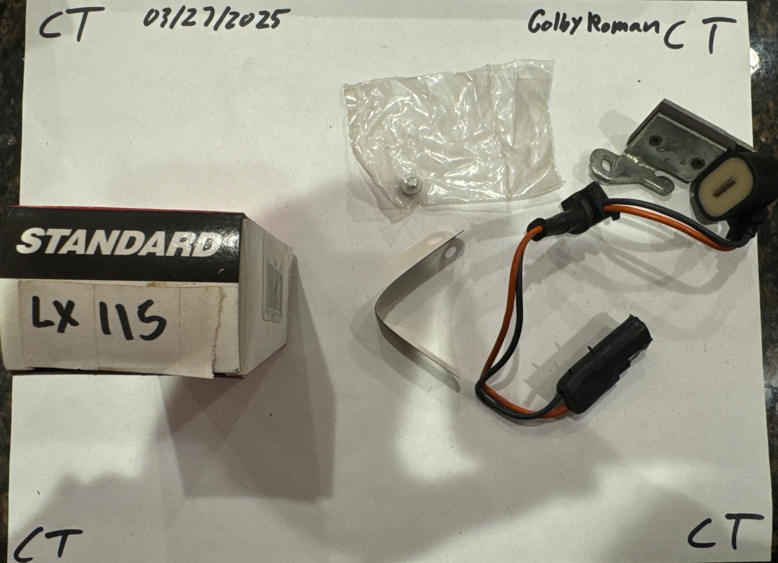 Standard Professional Quality Automotive Parts LX 115