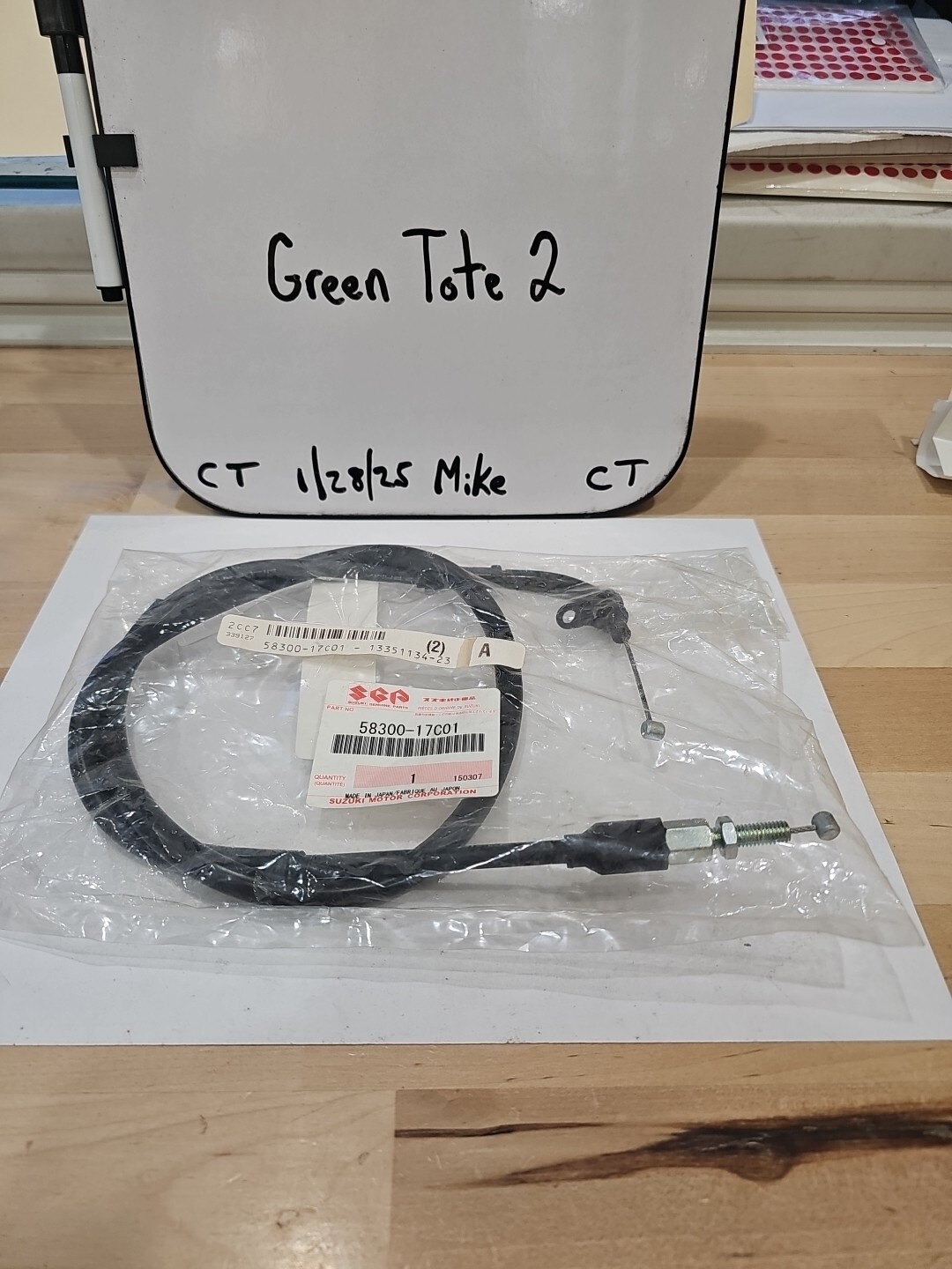 Suzuki GSX-R750 1988-1989 # GSX-R1100 1989-1990 Throttle Cable # 58300-17C01