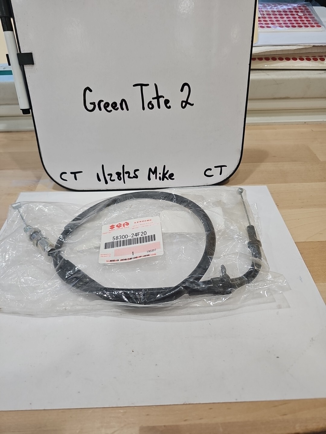 Suzuki OEM Part 58300-24F20 CABLE ASSY, THROTTLE NO.1