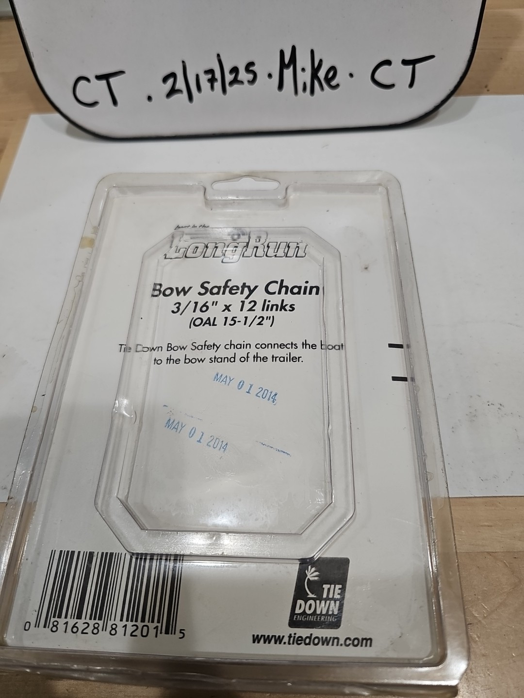 Tie Down Bow Safety Chain 3/16" x 15-1/2" - Image 4