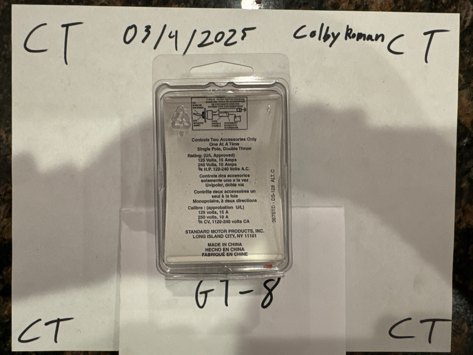 Toggle Switch Standard Motor Products DS128 - Image 5