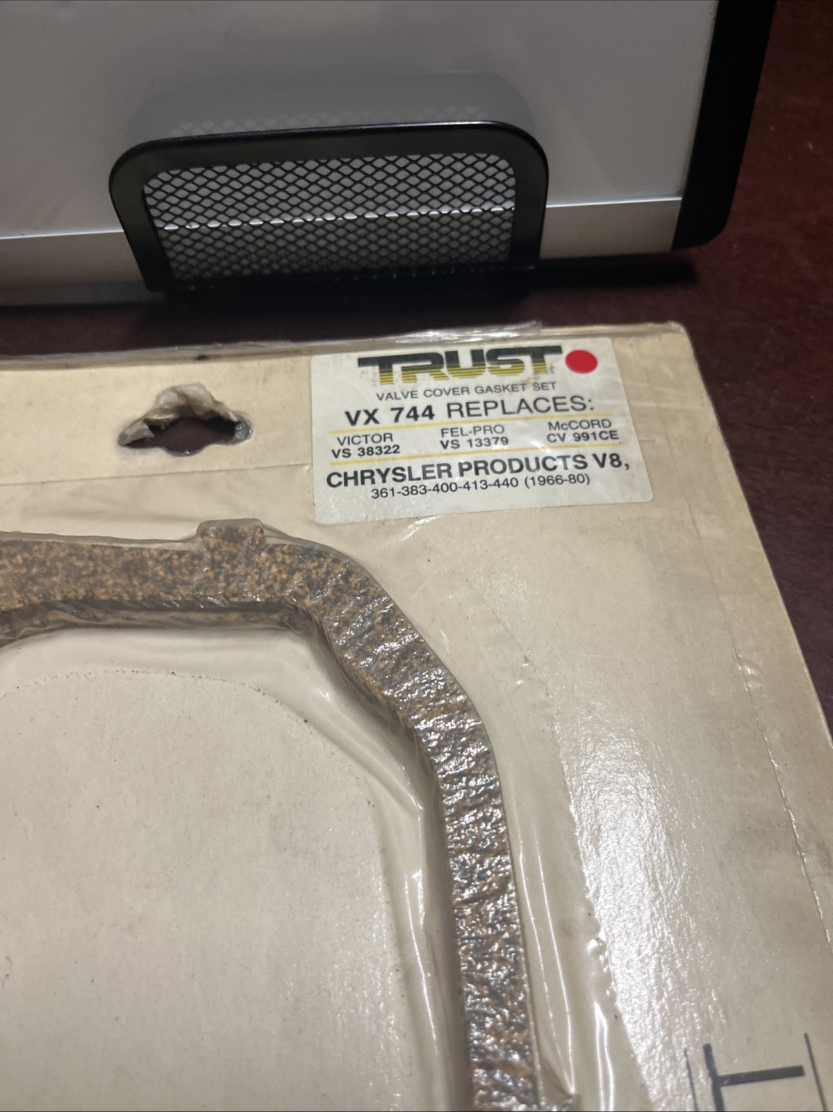 Trust Valve Cover Gasket VX 744 Fel-pro VS 13379 - Image 3