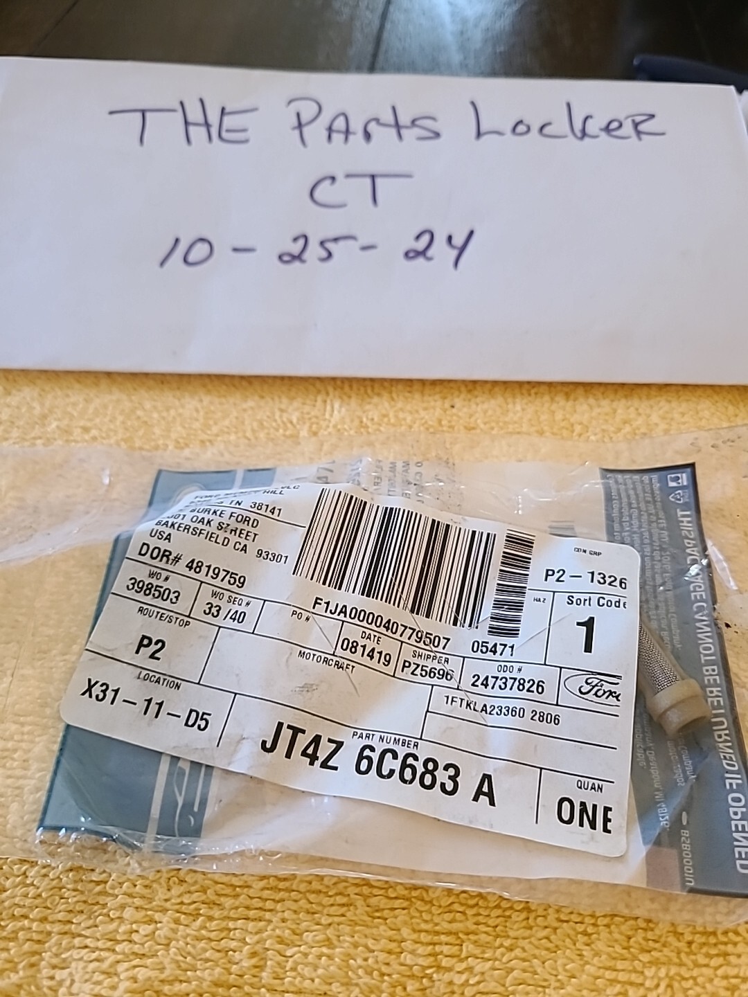 Turbo Filter Ford JT4Z-6C683-A