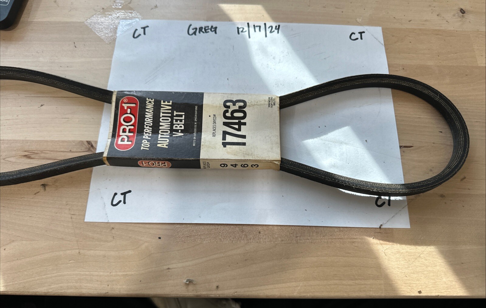 V-Belt, Top Cog, Dayco Gold Label - 17463