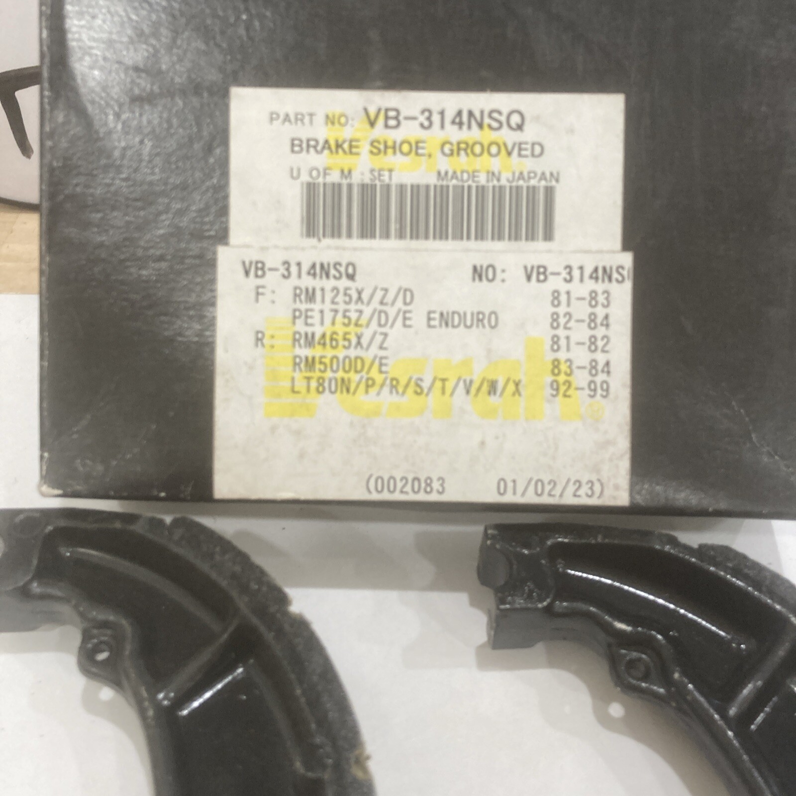 Vesrah - VB-314NSQ - Grooved Organic Brake Shoes - Image 4