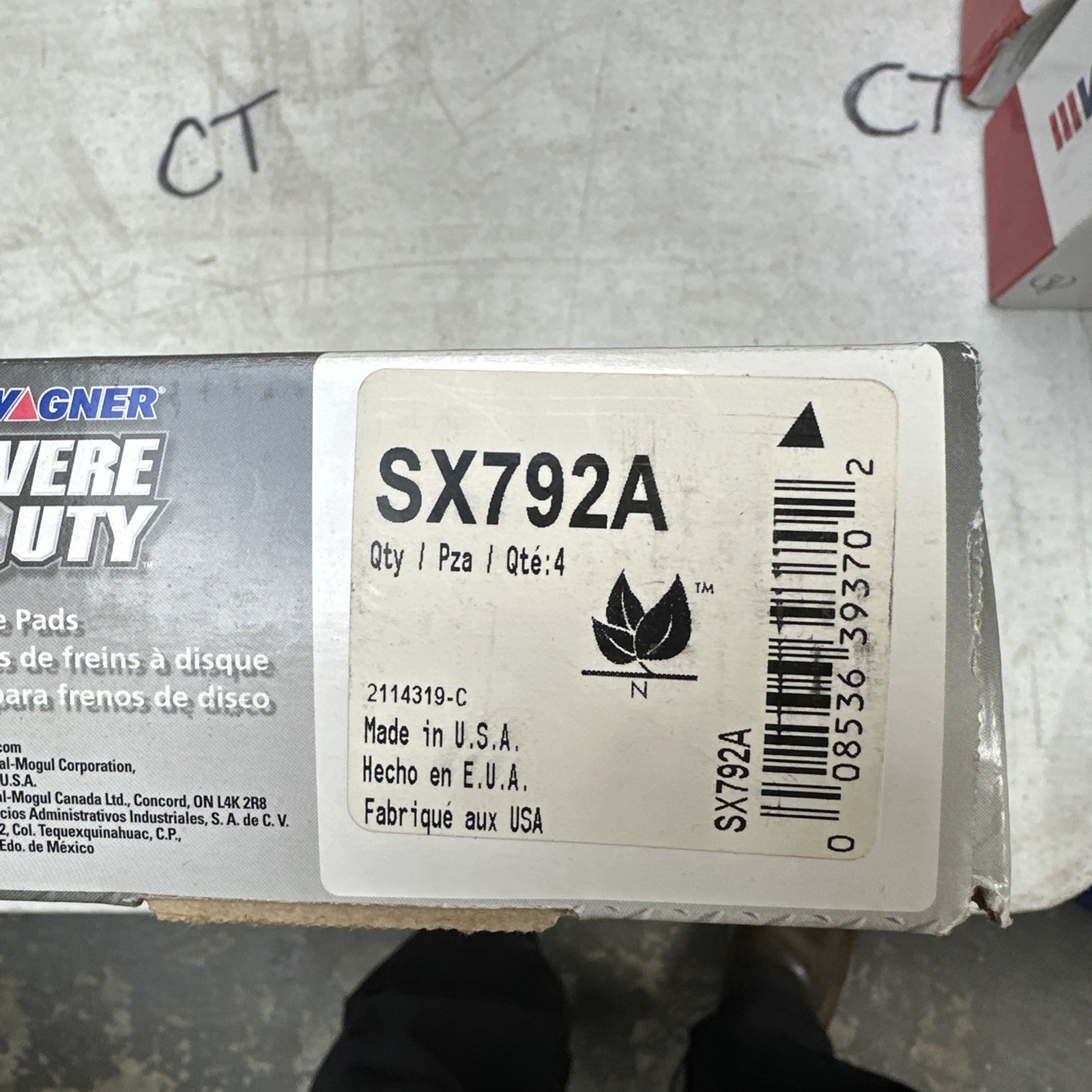 Wagner Brake SX792A Wagner SevereDuty SX792A Disc Brake Pad Set - Image 3