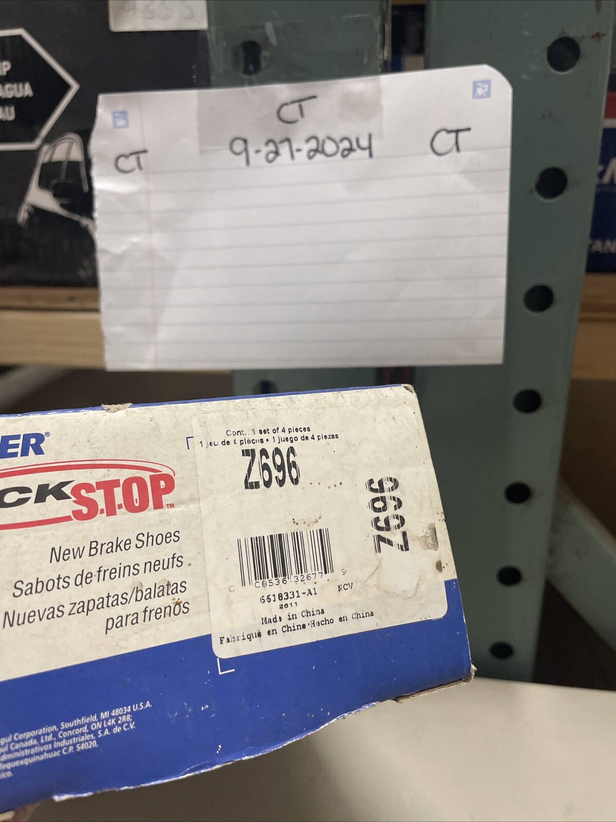 Wagner QuickStop Wagner Brake Z696 Drum Brake Shoe